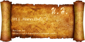 Uti Hannibál névjegykártya